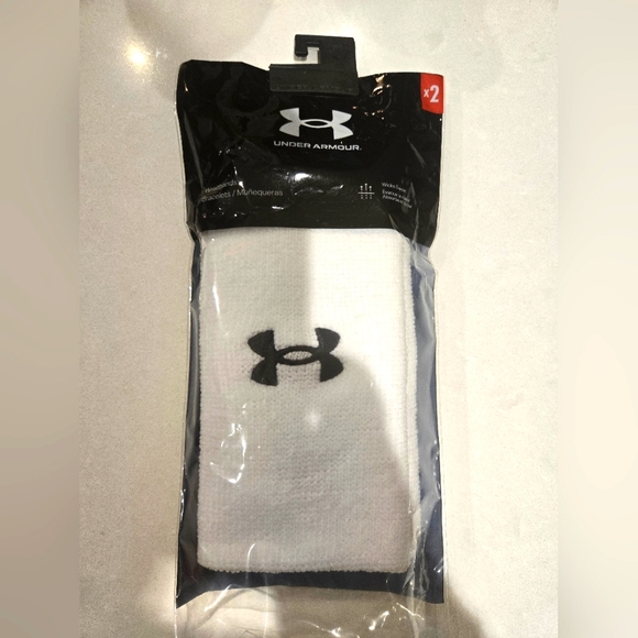 Under Armour | Other | Under Armour Double Wide Wrist Bands New In ...